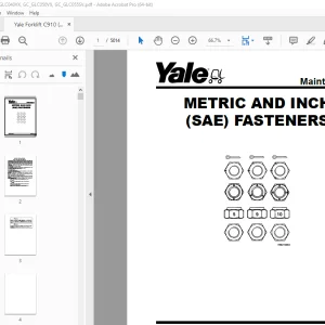 Yale C910 (GC_GLC040VX, GC_GLC050VX, GC_GLC055SVX, GC_GLC60VX, GC_GLC070VX) Service Manual PDF