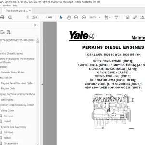 Yale Forklift D818 (GC_GDC_GLC070_080LJ_LJ-BCS GC_GDC_GLC100_120MJ_MJ-BCS) Service Manual PDF