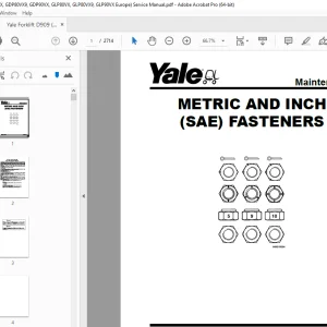 Yale Forklift D909 (GDP80VX, GDP80VX9, GDP90VX, GLP80VX, GLP80VX9, GLP90VX Europe) Service Manual - PDF DOWNLOAD