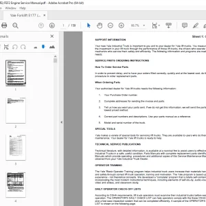 Yale Forklift E177 (GP TG) FEF2 Engine Service Manual - PDF DOWNLOAD