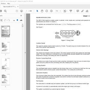 Yale Forklift E177 (GP ZG) GM 3.0L Service Manual - PDF DOWNLOAD