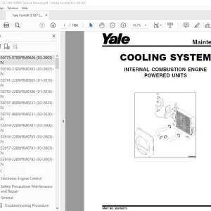 Yale Forklift D879 (GLC_GDC60VX, GLC_GDC70VX) Service Manual PDF