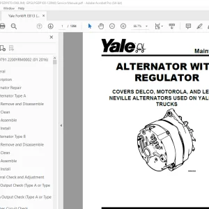Yale Forklift E813 (GPGLPGDP070-090LJMJ; GPGLPGDP100-120MJ) Service Manual PDF