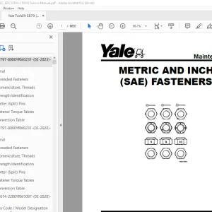 Yale Forklift E879 (GC_GLC_GDC135VX-155VX) Service Manual – PDF DOWNLOAD
