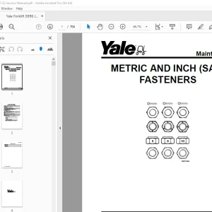 Yale Forklift E896 (MPE060-G) Service Manual - PDF DOWNLOAD