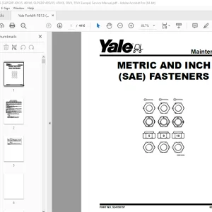 Yale Forklift F813 (GLPGDP 40VX5, 40VX6, GLPGDP 45SVX5, 45VX6, 50VX, 55VX Europe) Service Manual PDF