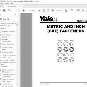 Yale Forklift F878 (GPGLPGDP135-155VX) Service Manual - PDF DOWNLOAD