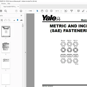 Yale Forklift F878 (GPGLPGDP135-155VX) Service Manual - PDF DOWNLOAD