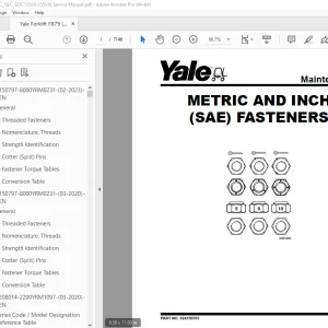 Yale Forklift F879 (GC_GLC_GDC135VX-155VX) Service Manual PDF