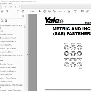 Yale Forklift F879 (GLC_GDC60-70VX) Service Manual - PDF DOWNLOAD