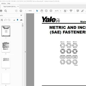 Yale Forklift G818 (GLC080-120 VX, GLC080-100VXBCS, GLC120SVX, GLC120VXPRS) Service Manual PDF