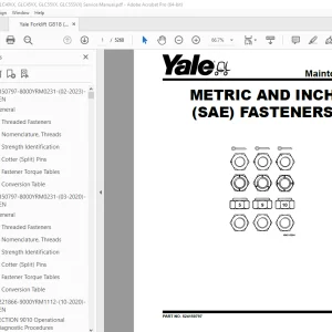Yale Forklift G818 (GLC40VX, GLC45VX, GLC55VX, GLC55SVX) Service Manual PDF