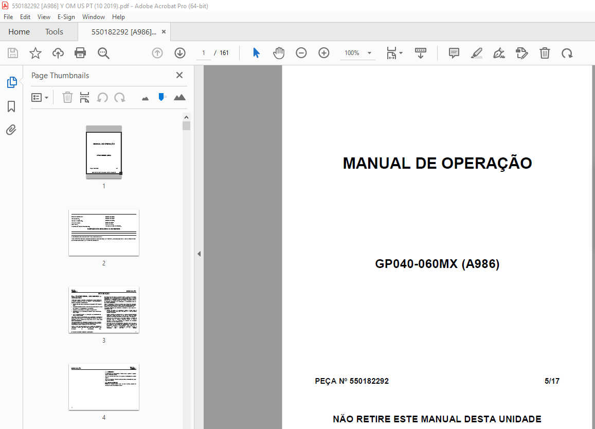 Yale Forklift GP040-060MX (A986) MANUAL DE OPERAÇÃO PDF - HeyDownloads ...