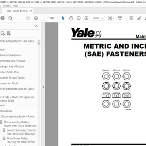 Yale Forklift H877 (GDP130EC, GDP140EC, GDP160EC Europe) Service Manual - PDF DOWNLOAD