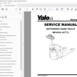 Yale Forklift MP30UX (A7T1) Motorized Hand Truck Service Manual PDF