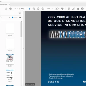 2007-2009 MAXXFORCE AFTERTREATMENT UNIQUE DIAGNOSTICS & SERVICE INFORMATION - PDF