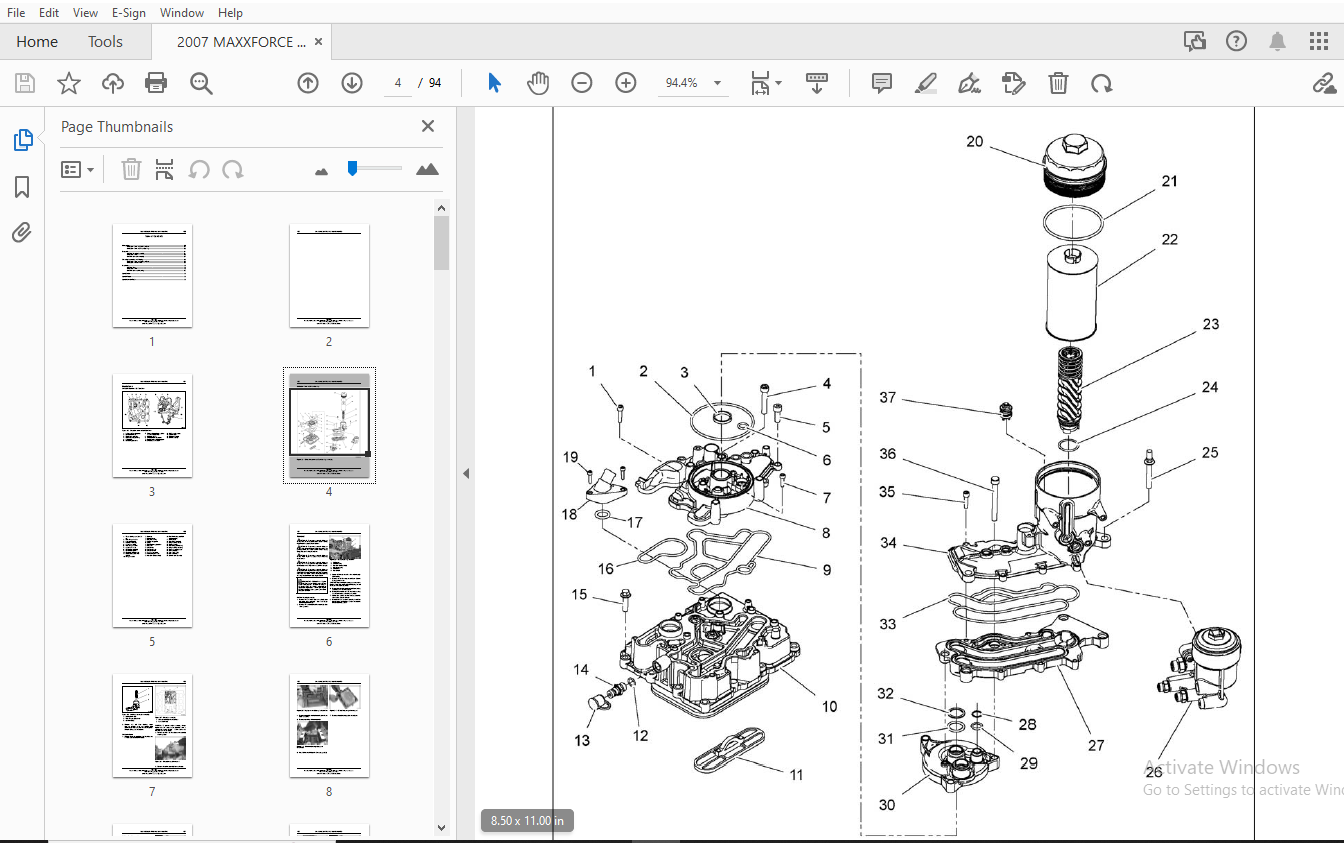 2007 MAXXFORCE 5 OIL COOLER & FILTER HOUSING MANUAL - PDF ...