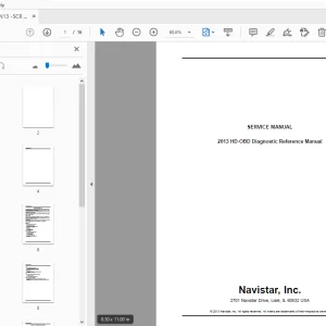 2013 Navistar HD-OBD Diagnostic Reference Manual Service Manual - PDF