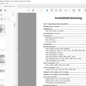 Atlet Forklift O SERIES Instruction Manual - PDF DOWNLOAD