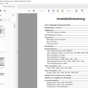 Atlet Forklift P Series PLP ALINSTRUKTIONSHANDBOK PDF