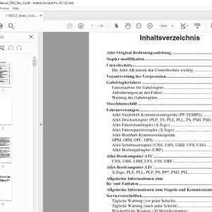 Atlet Forklift P Series PLP MANUEL D'INSTRUCTIONS  - PDF DOWNLOAD