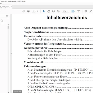 Atlet Forklift P Series PP Bedienungsanleitung - PDF DOWNLOAD