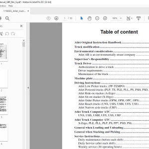Atlet Forklift P Series PP Instruction Manual - PDF DOWNLOAD