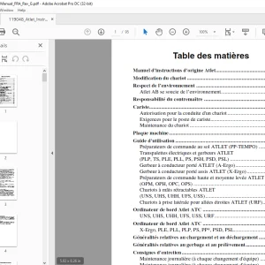 Atlet Forklift P Series PP Manuel d'instructions - PDF DOWNLOAD