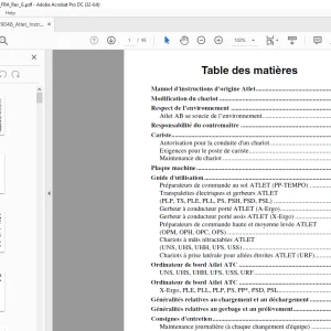 Atlet Forklift PLL MANUEL D'INSTRUCTIONS - PDF DOWNLOAD