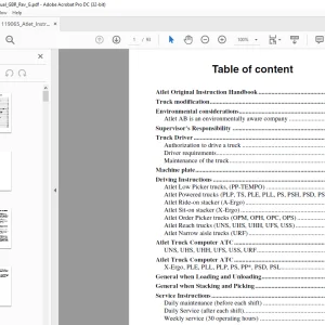 Atlet Forklift PP-TEMPO Instruction Manual - PDF DOWNLOAD