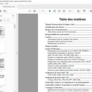 Atlet Forklift PP-TEMPO MANUEL D'INSTRUCTIONS - PDF DOWNLOAD