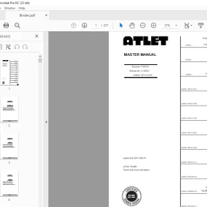Atlet Forklift PS/PSH MASTER Parts MANUAL 0119027 - PDF DOWNLOAD