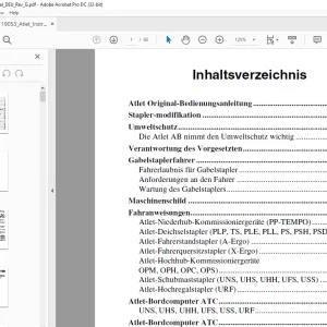 Atlet Forklift TLL-TLP Serie BEDIENUNGSANLEITUNG - PDF DOWNLOAD