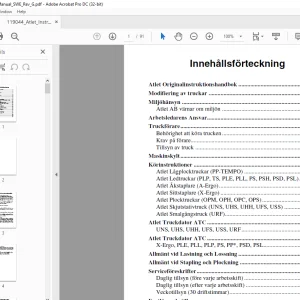 Atlet Forklift TLL-TLP Serier Instruktions manual - PDF DOWNLOAD
