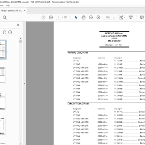 Atlet Forklift URF AC SERIES ELECTRICAL DIAGRAMS Manual  - PDF DOWNLOAD