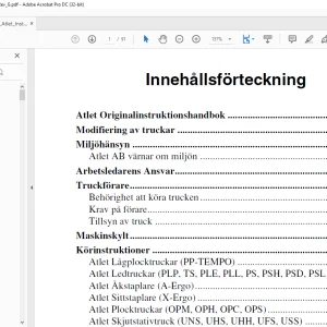 Atlet Forklift U'S AC SERIES instruktionshandbok - PDF DOWNLOAD
