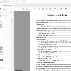 Atlet Forklift URF AC SERIES BEDIENUNGSANLEITUNG - PDF DOWNLOAD