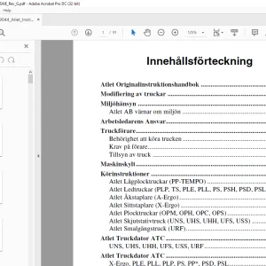 Atlet Forlkift U'S AC SERIES instruktionshandbok - PDF DOWNLOAD