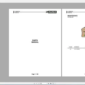 Ausa Forklift Some Model Parts Manuals - PDF DOWNLOAD - COMPLETE SET