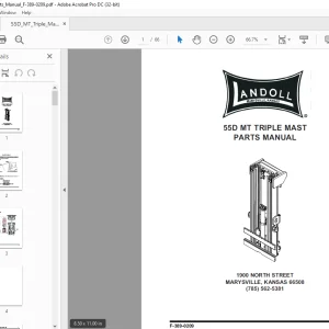 BENDI 55D MT TRIPLE MAST PARTS MANUAL - PDF DOWNLOAD