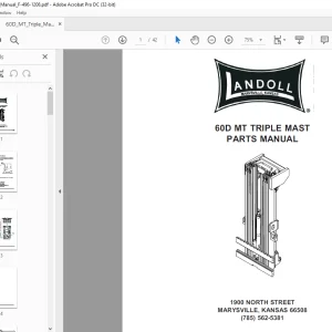 BENDI 60D MT TRIPLE MAST PARTS MANUAL - PDF DOWNLOAD