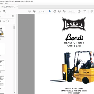 BENDI IC TIER II PARTS LIST MANUAL - PDF DOWNLOAD
