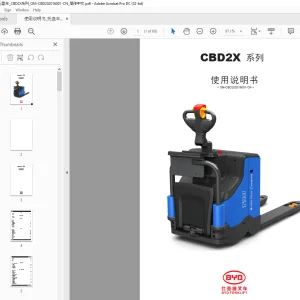 BYD Forklift CBD2X 系列 使用说明书 CBD202016001 - PDF DOWNLOAD