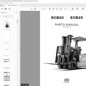 BYD Forklift ECB20 ECB25 PARTS MANUAL ECB202016003- PDF DOWNLOAD