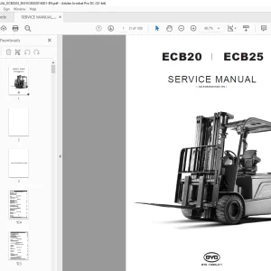 BYD Forklift ECB20 ECB25 SERVICE MANUAL ECB202016001 PDF