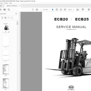 BYD Forklift ECB20 ECB25 SERVICE MANUAL ECB202016001