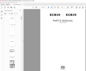 BYD Forklift ECB30 ECB35 PARTS MANUAL ECB302015006 PDF