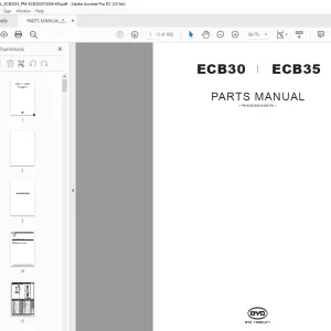 BYD Forklift ECB30 ECB35 PARTS MANUAL ECB302015006 PDF
