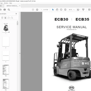 BYD Forklift ECB30 ECB35 SERVICE MANUAL ECB302016001 PDF