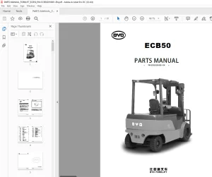 BYD Forklift ECB50 PARTS MANUAL PM-ECB502018001